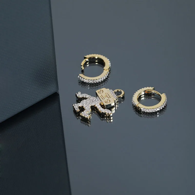 Роскошные ювелирные изделия Креативный дизайн серьги робот технология Future