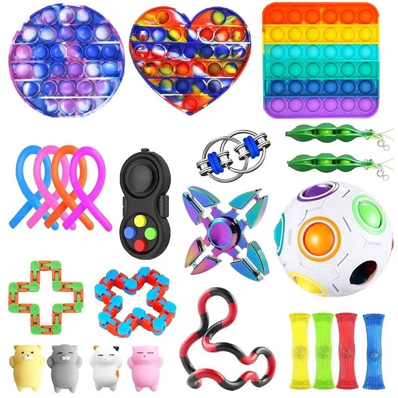 

Игрушки-антистресс, набор эластичных струн, подарочная упаковка, сжимаемые игрушки для взрослых и детей, снятие стресса