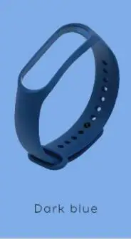 Браслет для Xiao mi band 3 mi Band 4 спортивный ремешок силиконовый ремешок для mi band 3 mi band 4 аксессуары браслет ремешок - Цвет: Dark Blue