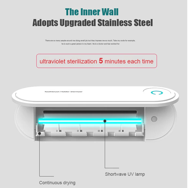 Держатель для зубной щетки ONEUP автоматическая дезинфекция уф стерилизация сушка
