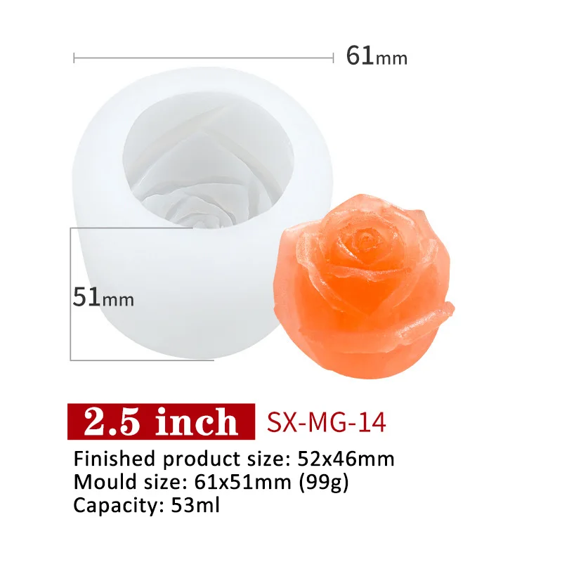 

1pcs 3D Rose DIY Ice Maker Ice Cube Tray Multi Purpose Food Grade Silicone Pudding Ice Cream Mold for Whiskey Wine Kitchen Tool