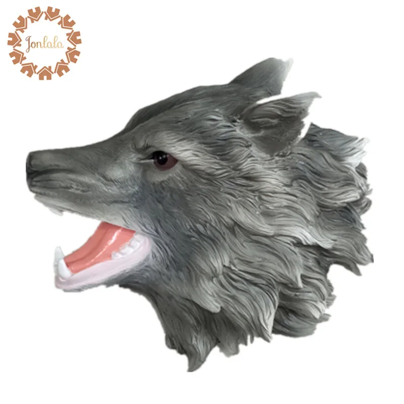 3D голова волка в стиле ретро креативное украшение из смолы настенное