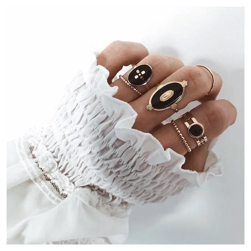 Женский набор колец в богемном стиле|Кольца| |