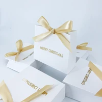 christmas gift bags santa claus candy box white merry christmas boxes bags for home new year xmas decor kids gifts