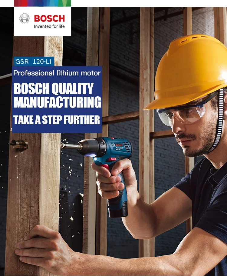 Bosch GSR 120-Li ручная дрель 12V литиевая дрель бытовой Мощность инструмент Отвертка с аккумулятором