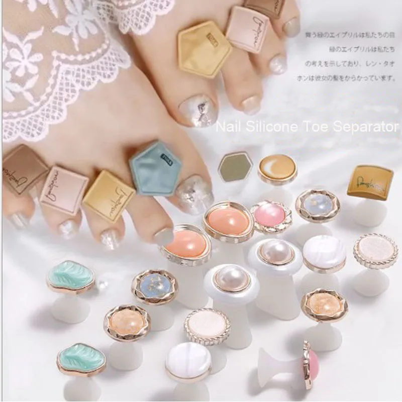 

8 Pcs/set New Silicone Heart Nail Art tool Toe Separators Nail Silicone Finger Splitter Toe Separator DIY Nail Care Tools