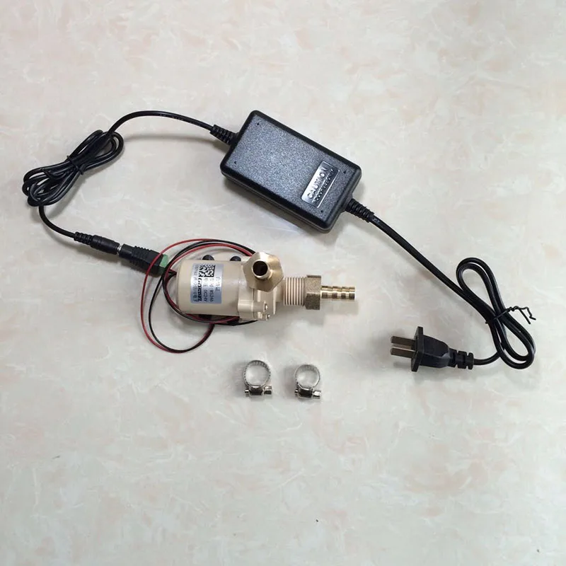 Asia plug Пивной пивоваренный 24 В постоянного тока керамический сердечник пищевого качества пивной насос, приглушенный, устойчивый к высокой температуре, многоцелевой водяной насос с адаптером питания - Цвет: Asia plug
