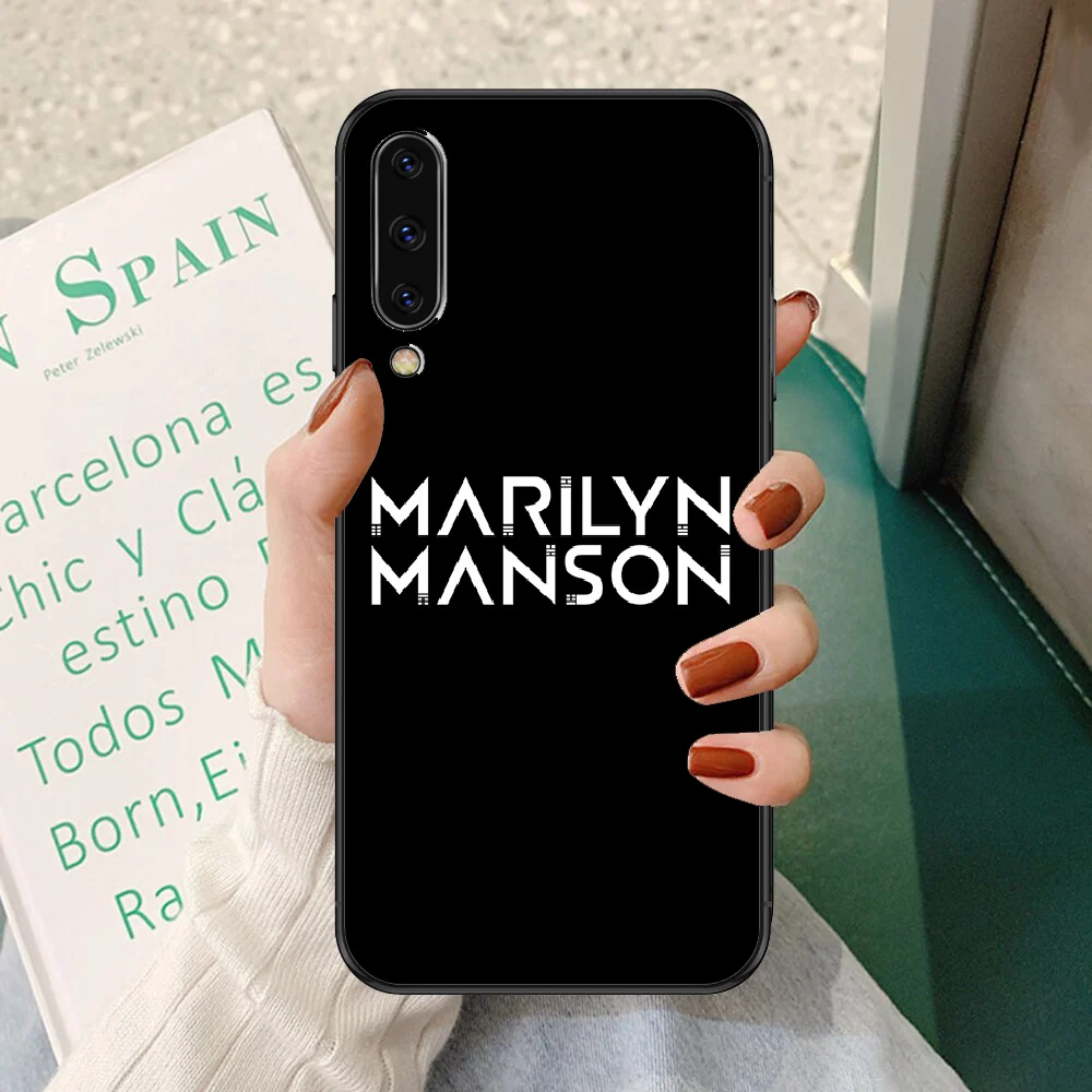

Marilyn Manson Phone case For Samsung Galaxy A 3 5 7 8 10 20 21 30 40 50 51 70 71 E S 2016 2018 4G black art shell pretty bumper