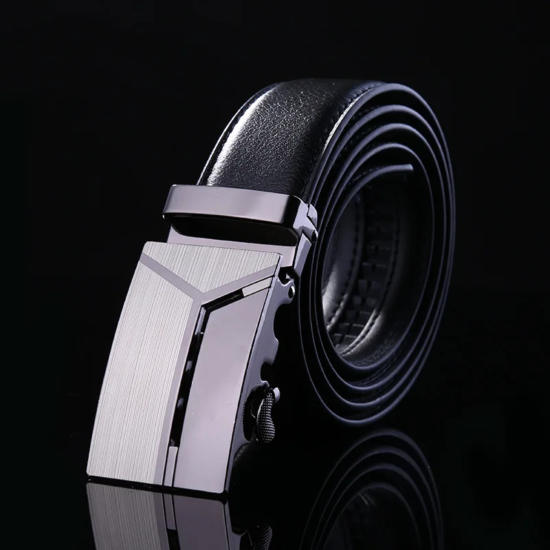 

Belt Men's Leather Automatic Buckle Belts For Young People Simple High-end Leather Pants Belts For Men And Women PD25