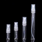 Стеклянный мини-флакон для духов, 20 шт., 2 мл, 3 мл, 5 мл, 10 мл, прозрачный тонкий распылитель, дорожные контейнеры, для эфирных масел, жидкости