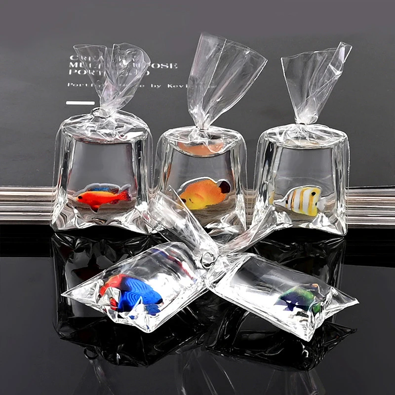 

1pcs Transparent Resin Goldfish Charms Small Fish In Water Bag Jewelry Pendant Fish Bag Earrings Pendant Handmade DIY Material