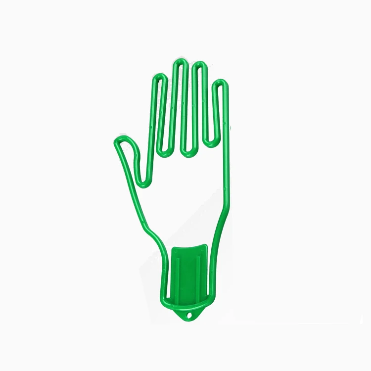 Зеленый Plastic Sports Golf Glove Holder With Key Chain Plastic Glove Rack Dryer Hanger Stretcher Tool - Цвет: Зеленый
