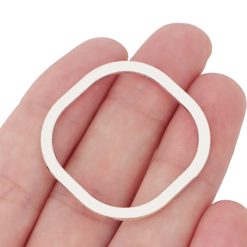 10 x тибетского серебра Большой с широким открытым Геометрическая круглая Разъем