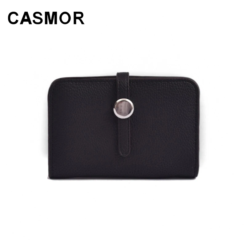 Простой кошелек CASMOR женский клатч кошельки высококачественный кожаный