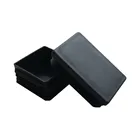 2 шт. стальная квадратная трубка заглушка пластиковые ножки для мебели заглушка противоскользящие ножки протектор Pad трубка заглушка черный