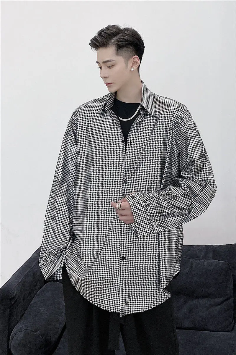 

2021 Spring And Summer New Youth Popular Men's Korean Niche Personality Long-sleeved Shirt Fashion Casual Single-breasted Shirt