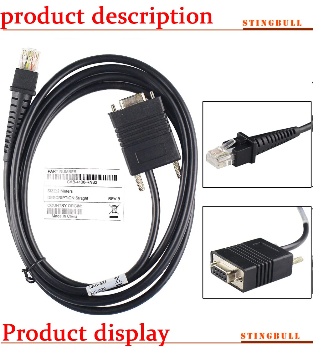 5 шт. сканер штрих-кодов 2 м прямой RS232 Com Кабель для Datalogic D100 D130 GD4130 GD4400 2130 бар сканер для считывания штрих-кода