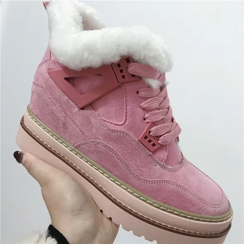 Женские замшевые кроссовки на платформе повседневная обувь танкетке для