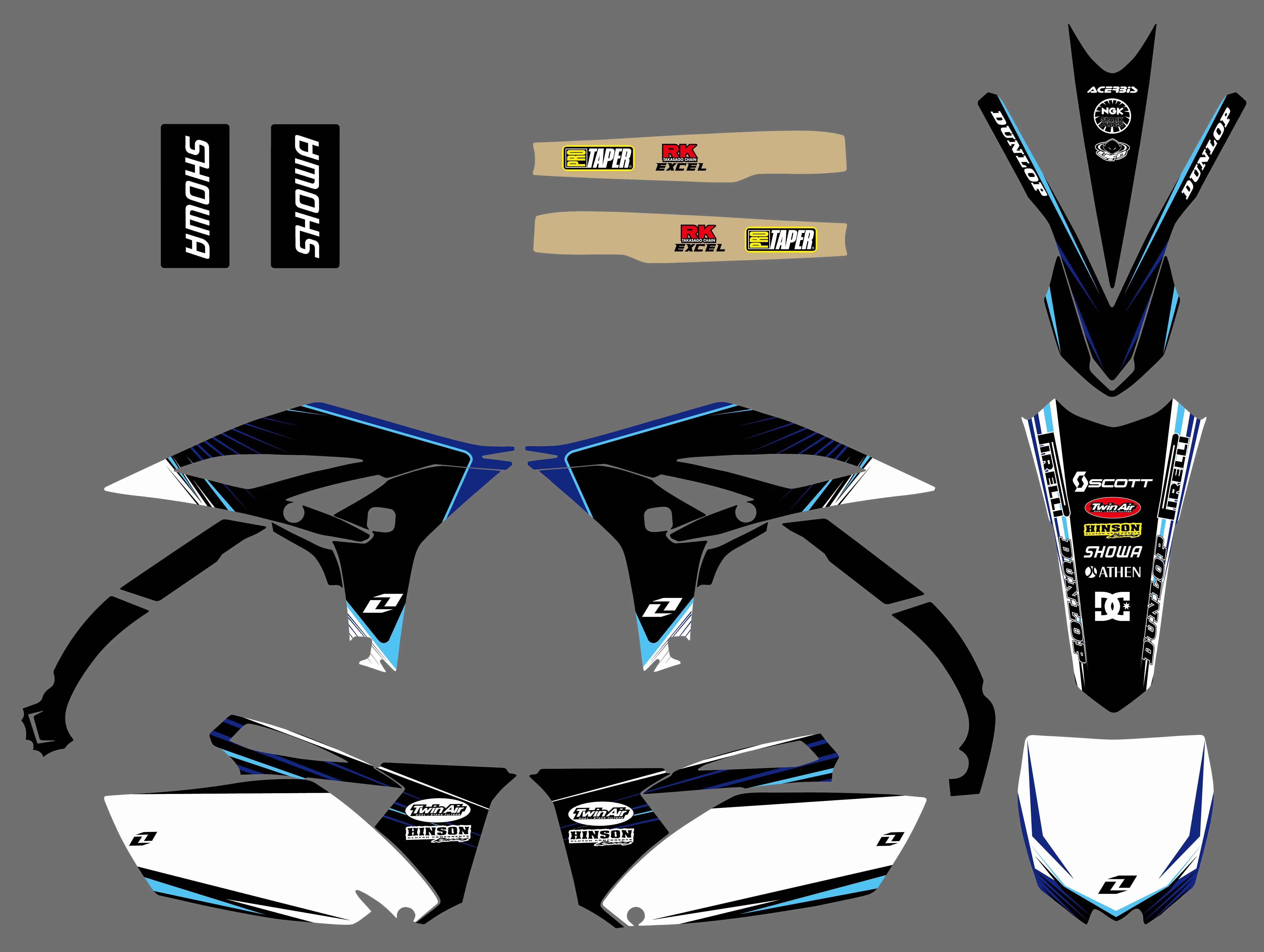 NICECNC для Yamaha YZF250 YZ250F Dedals наклейки новая команда Графический фон наклейка комплект