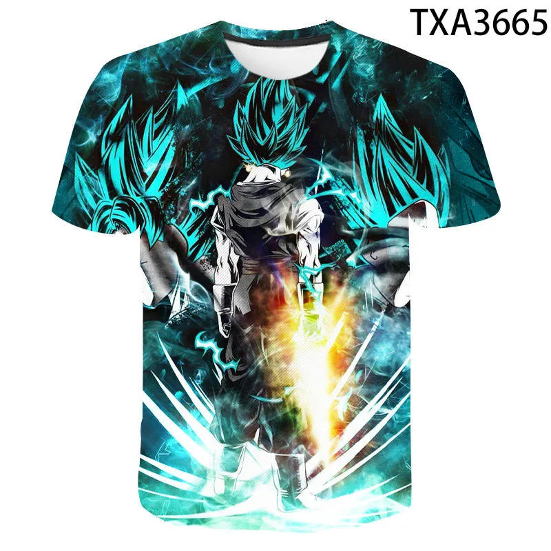 

Fashion Cartoon Anime 3D Print T Shirt Casual Boy Girl Kids Fashion Streetwear Short Sleeve Men Women Children Cool Tops DBZ Tee