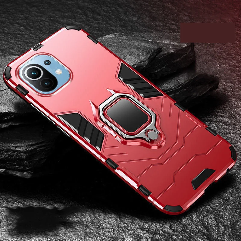 

Противоударный бронированный чехол для Xiaomi mi 11 lite, чехол с кольцом-подставкой, бампер для Xiaomi 11 Lite mi 11 lite mi11 lite Ultra I x Pro