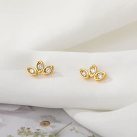 delicate zircon earrings women s925 pin glamour sweet sparkling retro earrings 2020 classic trendy mujer jewelry bijoux femme