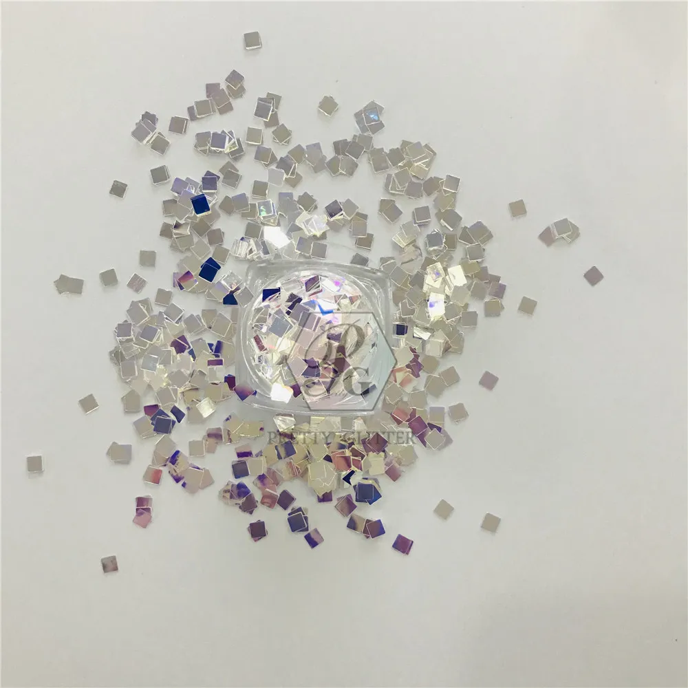 

PrettyG 58 г упаковка 3 мм квадратные формы блестки для смолы Сделай Сам искусство крафт макияж для ногтей декоративные аксессуары WF321A