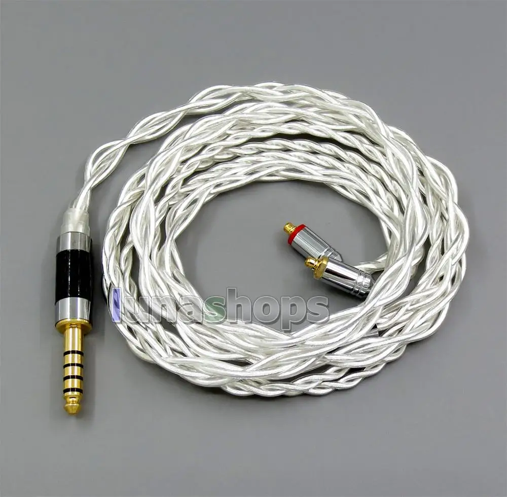 

LN006003 Pure Silver Shielding Earphone Cable For MMCX Plug Shure se535 se846 se215 Earphone cable