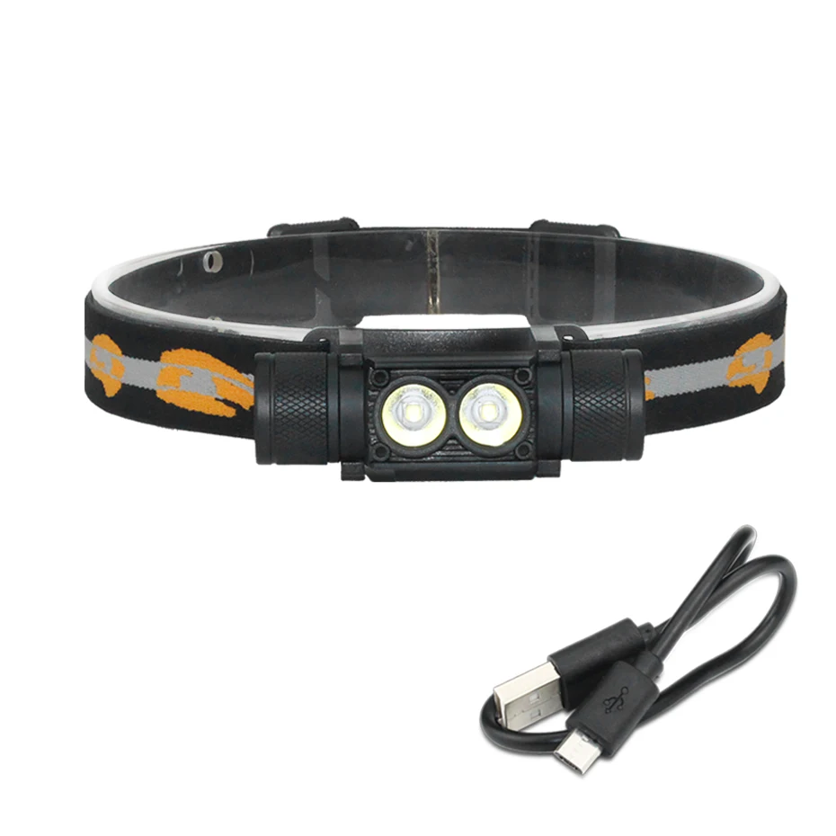 

Мощный светодиодный налобный фонарь 1000LM/2000LM USB-налобный фонарь 1/2 светодиодный s с аккумулятором 18650 для наружного ночного освещения