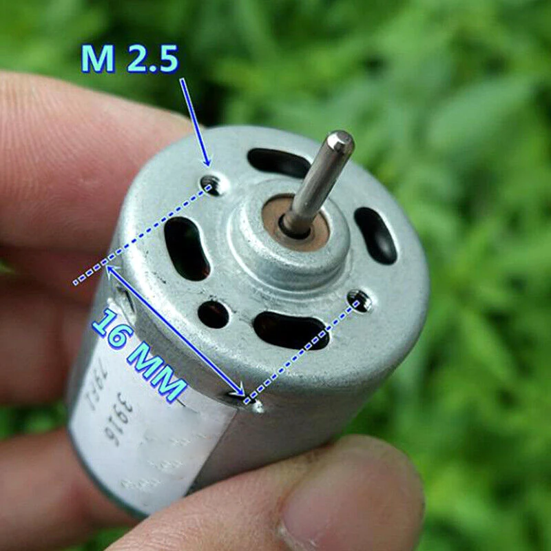 Mini Electric 365 Motor DC 12V-24V 18V 9800RPM Large Torque Dia.2.3mm Dual Shaft Strong Magnetic RC Toy Boat Car Hobbies | Обустройство