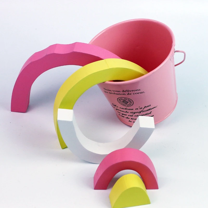 Набор Ins скандинавские радужные Подвески деревянное кольцо с радугой внутри