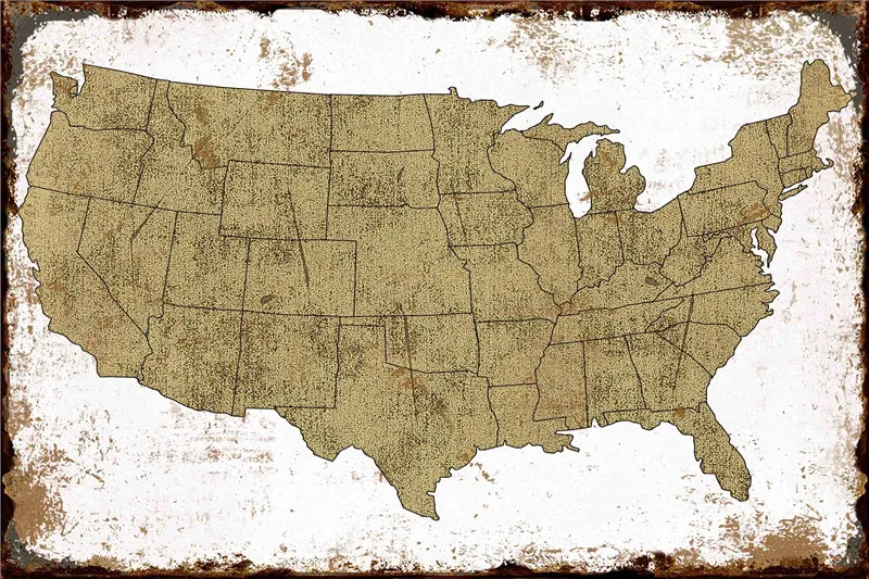 

Карта мира и Карта США, украшение для сада, уличные металлические пластины, Металлический Настенный декор, жестяной знак, винтажный знак при...