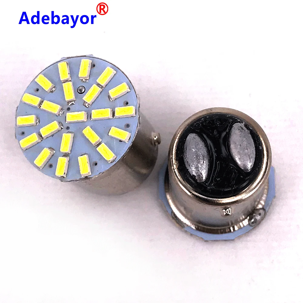 100 шт. 1157 BAY15D P21W 3014 22 SMD Автомобильные светодиодные поворотные парковочные