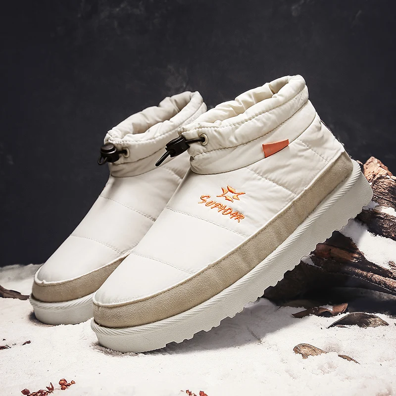 

Зимняя обувь для мужчин, брендовые дизайнерские лыжные ботинки, мужские Модные длинные ботинки для мужчин, размер 39-44