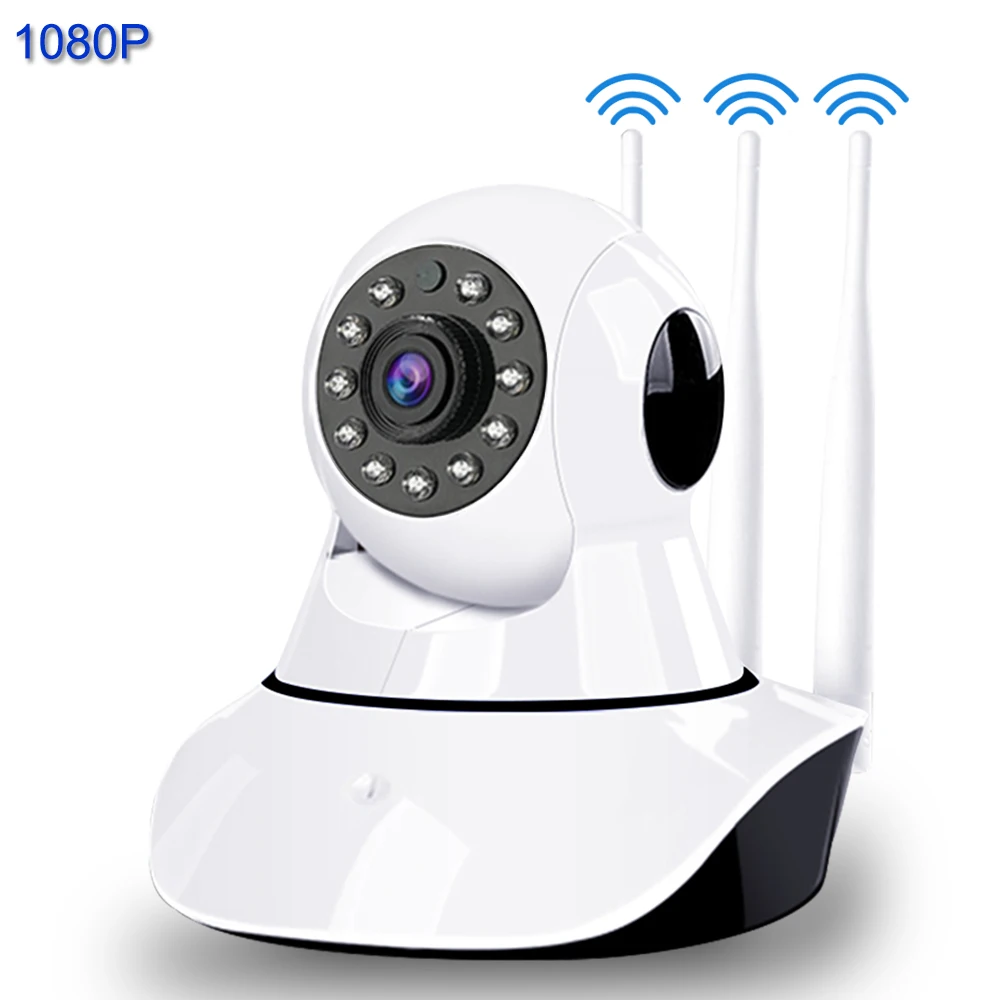 1080P 3 антенна, IP камера, умная, WiFi, усилитель сигнала, ИК, ночное видение, камера наблюдения, Домашняя безопасность, беспроводной детский монитор
