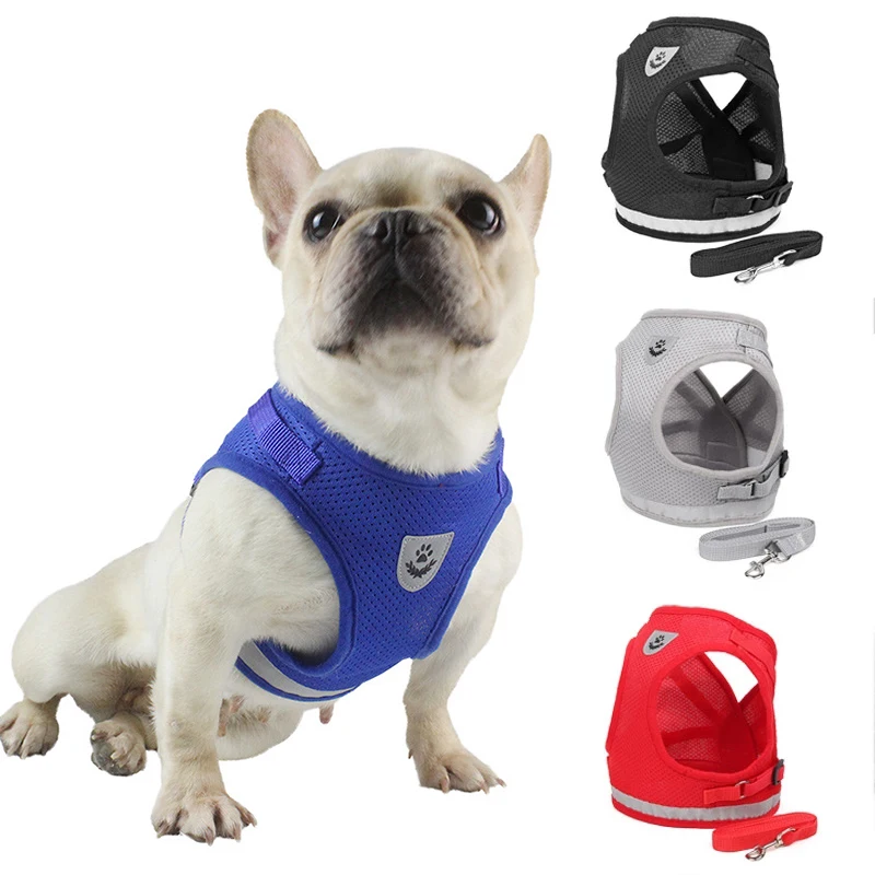 

Dog Harness Cat Harness Dogs Leashs Training Soft Mesh Chest Strap Supplies Adjustable Outdoor Walking Cat Lead For Dog And Cats