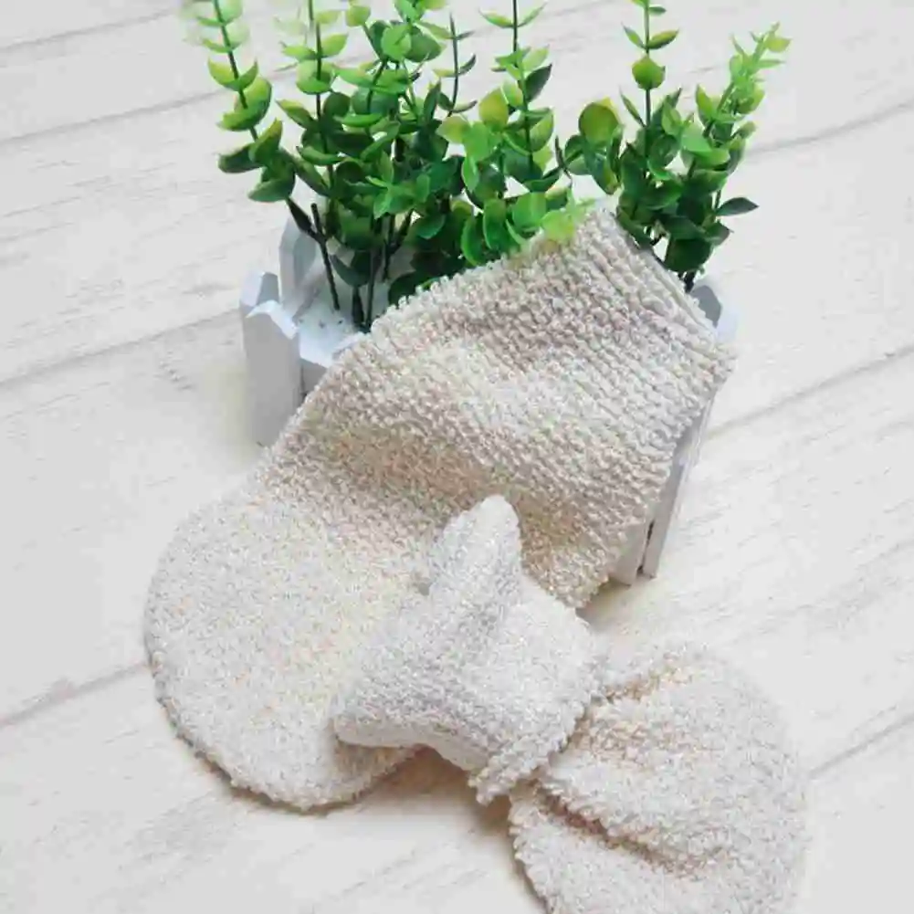 

Bad Punt Hennep Handschoenen Douche Paar Bad Handschoenen Huid Spa Schuim Massage Exfolirende Wassen Handdoek T3V5