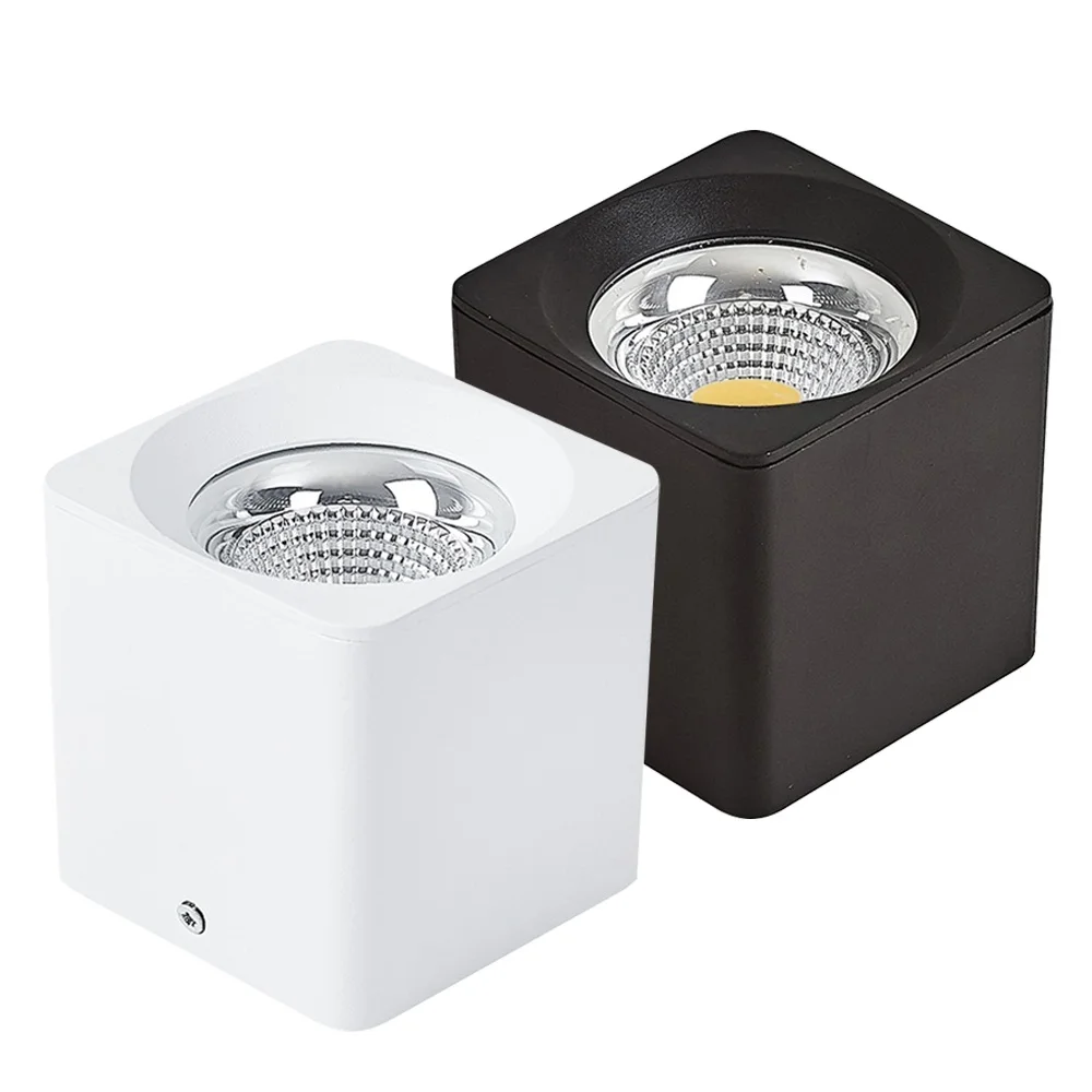 Диммируемый квадратный COB потолочный светодиодный светильник 7W 10W15W 20W AC110/220V