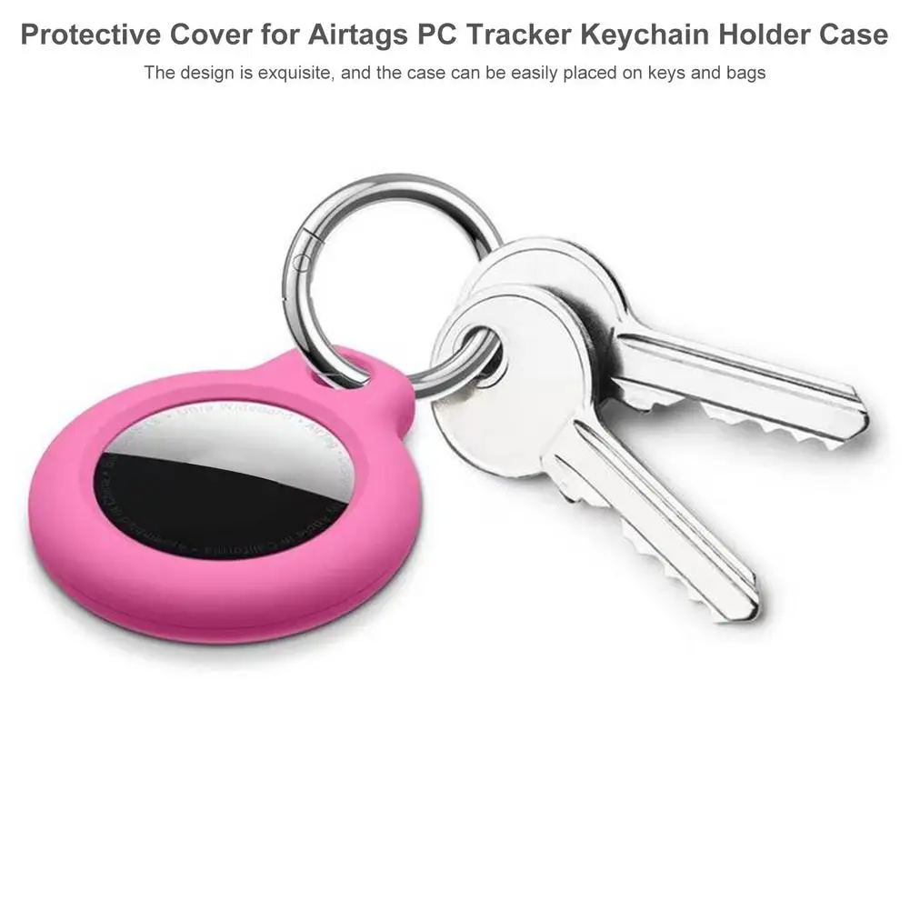 For Airtags PC Mini Protective Cover Tracker Keychain Holder Case GPS Anti-lost Bluetooth Key Finder | Электроника