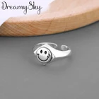 Кольца в стиле бохо для мужчин и женщин, готическое ювелирное изделие с изображением смайлика, подарок на день рождения, романтическое свадебное обручальное