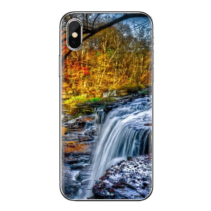 Для iPod Touch Apple iPhone 4 4s 5 5S SE 5C 6 6S 7 8 X XR XS Plus MAX прозрачный мягкий чехол Чехлы водопад
