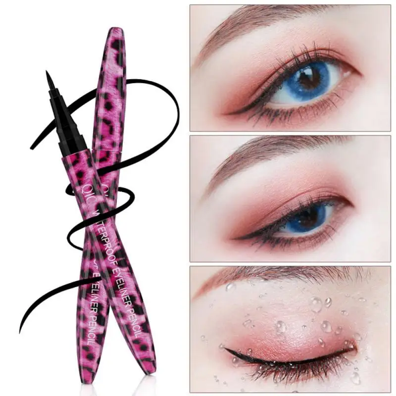 

1PC Black Eyeliner Waterproof Sweat-proof Long Lasting Makeup Quick-drying Red Leopard Liquid Eye Liner Pen Cosmetic Tools TSLM1