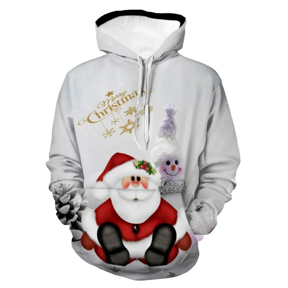 

autumn and winter Christmas 3D printing super Dalian hoodie unisex funny ugly Christmas sweater sweter z kapturem