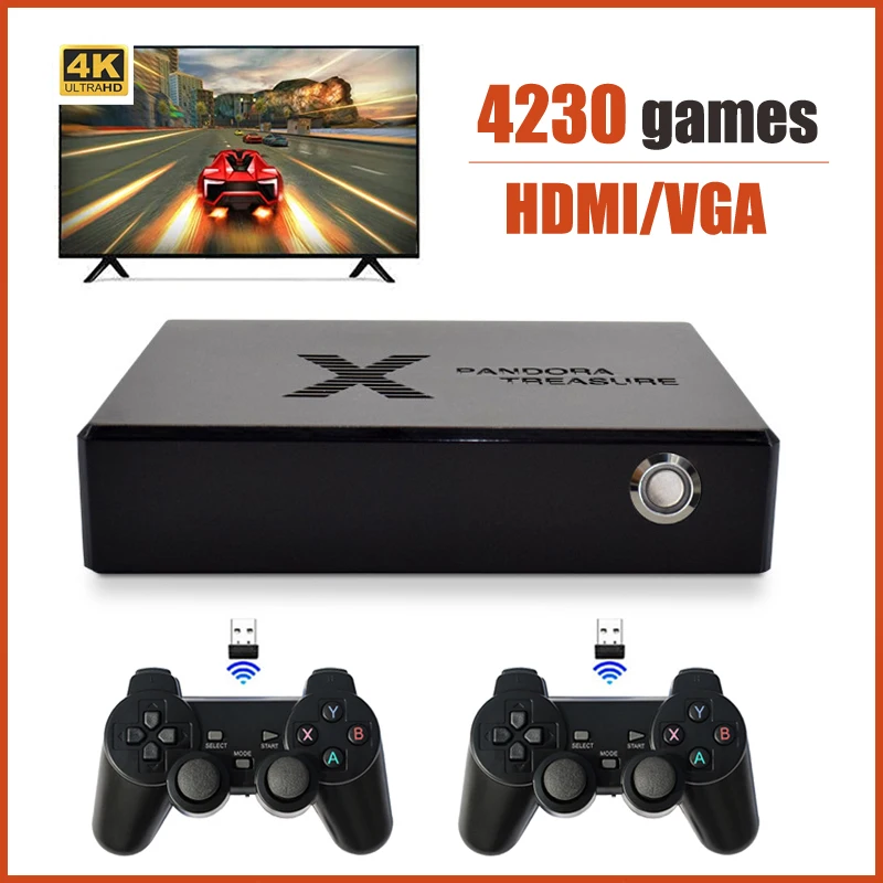 

Классическая игровая консоль Pandora Box со встроенными 4230 играми, 3D Мини игровая аркадная игровая консоль HD/VGA выход 4K HD ТВ игровая приставка