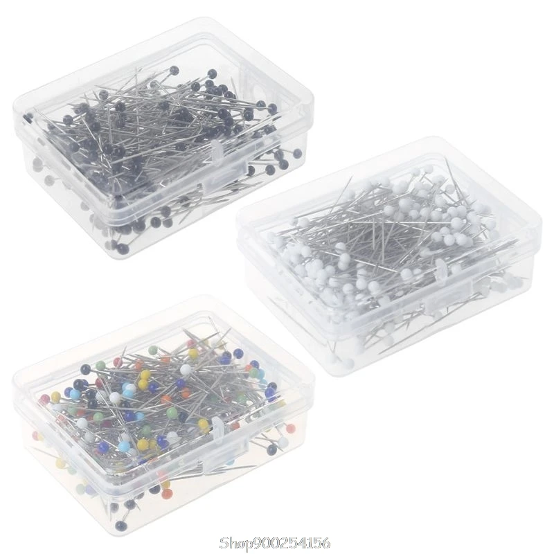 

250pcs Round Glass Ball Head Pins DIY Quilting Tool Sewing Accessories School Office Stationery N26 20 Dropship