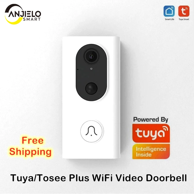

Mobile Phone Tuya Smart app & Smart Life app Wifi Wireless Video Door Phone Support Alexa & Google Home Video Doorbell Camera