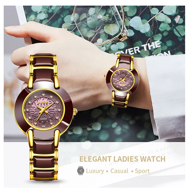 Часы женские кварцевые под розовое золото с браслетом 2020 | Наручные часы