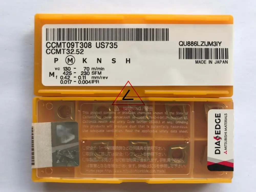 CCMT 09T308 US735 10pcs original Mitsubishi turning insert DIAEDGE |