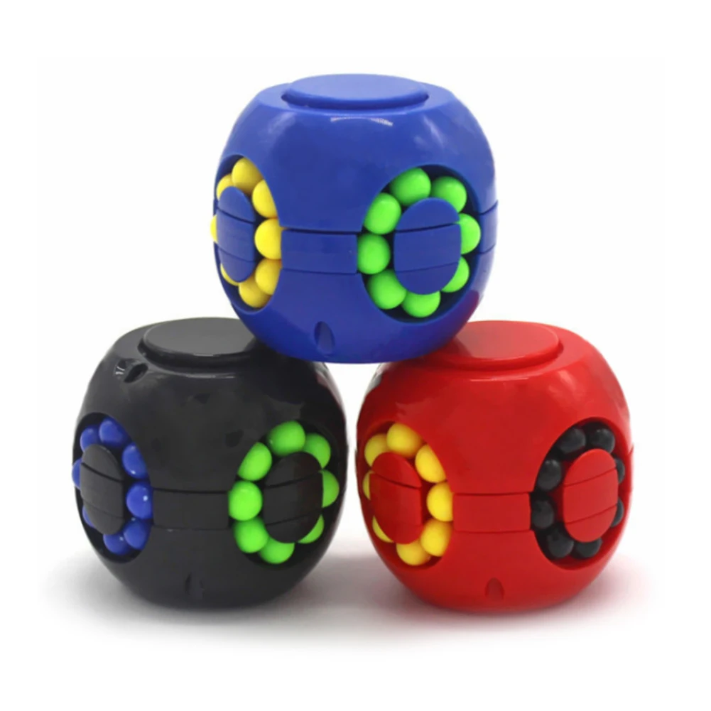 

Magic Cube Logic Games Fingertip Spinner Little Magic Bead Kid Decompression Toy for Children Early Learning Supplies