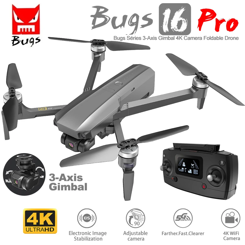 

MJX B16 PRO Brushless Professional Drone 4K HD Camera Quadcopter 3-Axis Gimbal GPS Drone VS SG906 Pro 2 Max F11 4K Pro Dron B12